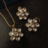 MOSSAINITE STONE PENDANT SET