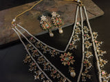 FINEST QUALITY BIKANERI KUNDAN NECKLACE WITH EARRINGS