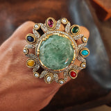 DESIGNER DOUBLET STONE STATEMENT RING
