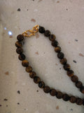 WEAR ME EXCLUSIVE SEMI PRECIOUS STONE PENDANT WITH REAL TIGER EYE STRING NECKPIECE