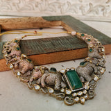 VICTORIAN STATEMENT CHOKER WITH EARRINGS