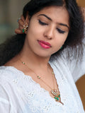 Kundan & CZ Bird Pendant Necklace