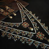 FINEST QUALITY BIKANERI KUNDAN NECKLACE WITH EARRINGS