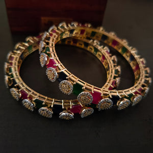 DESIGNER FINEST QUALITY  GOLD PLATED BANGLE(PAIR)