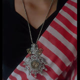 TRIBAL SILVER PLATED NECKPIECE