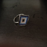 SILVER EVILS EYE RING
