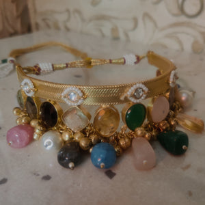 WEAR ME EXCLUSIVE REAL SEMI PRECIOUS STONE CHOKER