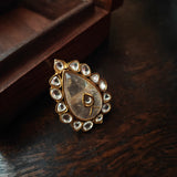 KUNDAN RING IN ROSE QUARTZ