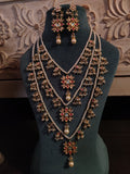 BIKANERI KUNDAN NECKLACE WITH EARRINGS