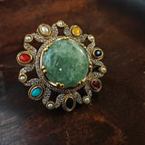 DESIGNER DOUBLET STONE STATEMENT RING