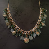 EXCLUSIVE REAL FLUORITE STONE HANGINGS NECKPIECE