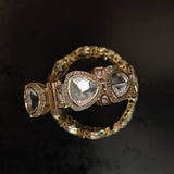FINEST QUALITY REAL GOLD PLATED POLKI KUNDAN BANGLES