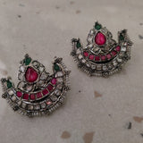 EXCLUSIVE POLKI KUNDAN FITTED EARRINGS (STUDS)