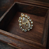 KUNDAN RING IN ROSE QUARTZ