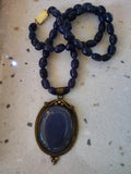 SEMI PRECIOUS STONE NECKLACE WITH EARRINGS