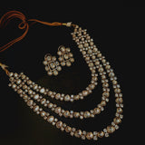 MOSSAINITE STONE NECKLACE WITH EARRINGS