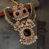 EXCLUSIVE PEACOCK DESIGN VICTORIAN CHOKER WITH EARRINGS