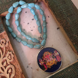 FIROZA STONE GANESHA NECKLACE