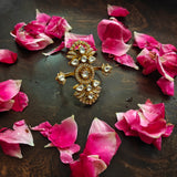 STONE AND KUNDAN RING (ADJUSTABLE)