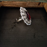 SILVER STONE RING (ADJUSTABLE)