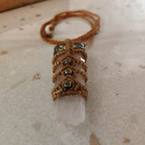 MACRAME NECKLACE WITH SEMI PRECIOUS STONE
