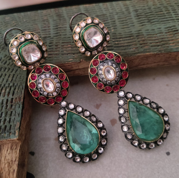 STATEMENT UNCUT POLKI EARRINGS