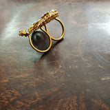 STONE AND KUNDAN RING (ADJUSTABLE)