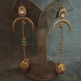 STATEMENT INDO WESTERN LONG HANGING EARRINGS