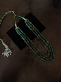 REAL GREEN STRAWBERRY MELON MULTI-STRAND NATURAL STONE NECKLACE