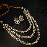 MOSSAINITE STONE NECKLACE WITH EARRINGS