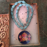 FIROZA STONE GANESHA NECKLACE