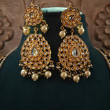 FINEST QUALITY BIKANERI KUNDAN NECKLACE WITH EARRINGS