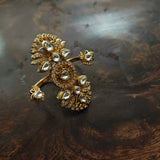 STONE AND KUNDAN RING (ADJUSTABLE)