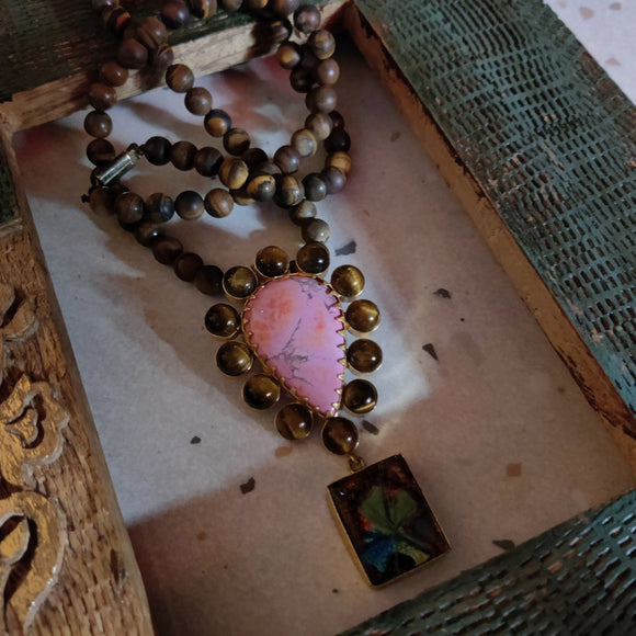 EXCLUSIVE TIGER EYE STONE NECKLACE