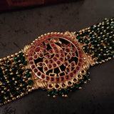 TEMPLE CHOKER IN FINEST FINISH WITH EARRINGS