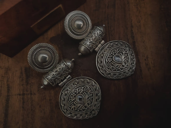 Silver Plated Tribal Earrings Earrings