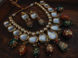 Kundan Choker In Multi Color Stones Necklace