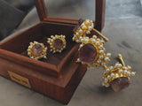 Amethyst Bracelet And Studs Combo Combos