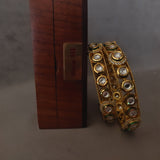 Kundan Bangles In Fine Finish (Pair) Bangles & Bracelets