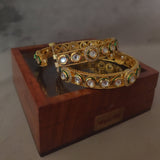 Kundan Bangles In Fine Finish (Pair) Bangles & Bracelets