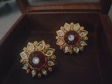 Carved Stone Kundan Earrings Earrings