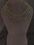 Faceted Green Amethyst 3 Layer String In Finest Quality Stones Necklace