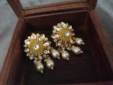 Carved Stone Kundan Choker With Real String Necklace