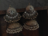 Silver Plated Statement Jhumkaas Earrings