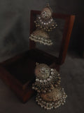 Silver Plated Statement Jhumkaas Earrings