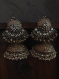 Silver Plated Statement Jhumkaas Earrings