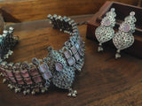 Tribal Silver Plated Choker Necklace