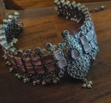 Tribal Silver Plated Choker Necklace