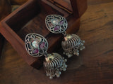 Tribal Silver Plated Earrings Earrings