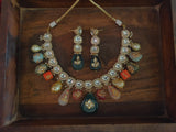Finest Polki Kundan Victorian Real Stone Choker Necklace